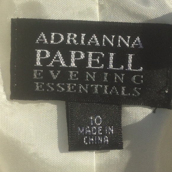 ADRIANNA PAPELL Evening Essentials Longsleeve Shimmering White Blouse,Size10 EUC - Picture 3 of 8